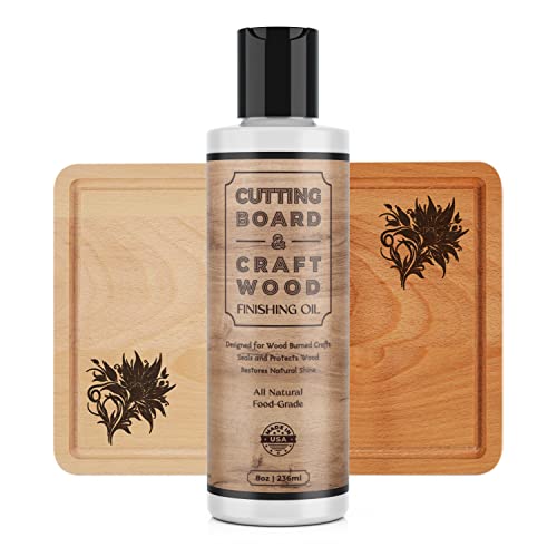 Cutting Board and Craft Wood Finishing Oil - 8oz Food-Safe Mineral Oil with Citrus Scent - Made in USA - Natural Conditioner for Cutting Boards, Samorillo