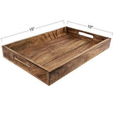GoCraft Handmade Classic Wooden Tray Medium Size | Serveware Kitchen Accessories Tray - 15" GoCraft