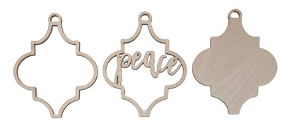 Peace Door Sign 3 Pieces Laser Cut Out Unfinished RND30 - WoodArtSupply