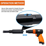 Pistol Grip Needle Scaler WP WORKPAD 19 needles air needle scaler 5000bpm,exhaust front suitable for rust removal WP WORKPAD