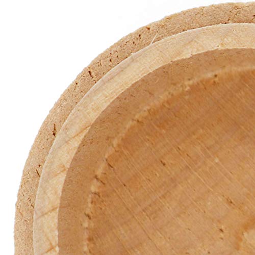 HOLLY TRIP 2PCS Small Round Unpainted Wooden Box, Wedding Ring Jewelry Boxes DIY Storage Trinket Bearer Box Container Case - WoodArtSupply