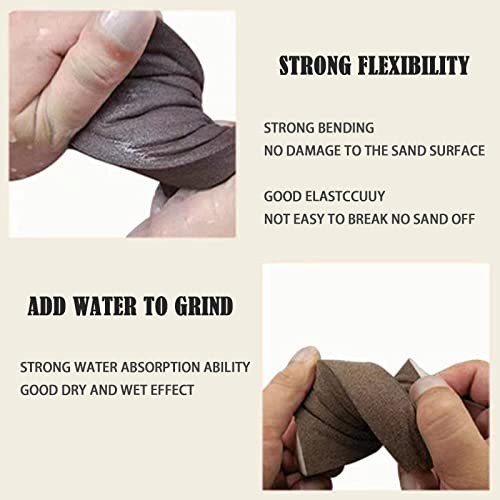 Sanding Sponge, 60-220 Grit Assortment Sanding Block, Wet and Dry Dual-use Sander Sponges for Drywall Metal, Sandpaper Sponge for Wood, Washable and Hubaow