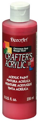 DecoArt DCA20-9 Crafters Acrylic, 8-Ounce, Christmas Red DecoArt