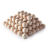 3/8 Inch Wooden Round Ball | DIY Decorative Wood Crafting Balls | Unfinished Wood Spheres - by Craftpartsdirect.com | Bag of 100 Craftparts Direct