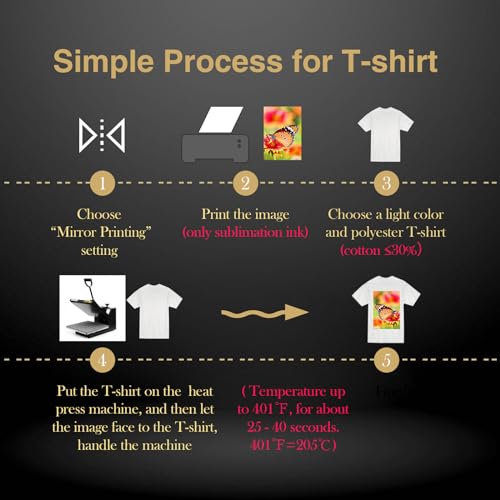 A-SUB Sublimation Paper 8.5x11 Inch 110 Sheets for Any Inkjet Printer which Match Sublimation Ink 125g A-SUB