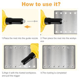 Consfly Pneumatic Rivet Gun, Dual Cylinder Design Air Riveter, 3/32", 1/8", 5/32", 3/16" and 1/4" Capacity, Stronger Pulling Force, Heavy Duty Pop Consfly