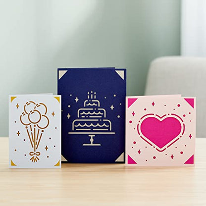 Cricut Insert Cards R10, Create Depth-Filled Birthday Cards, Thank You Cards, Custom Greeting Cards at Home, Compatible with Cricut Joy/Maker/Explore - WoodArtSupply