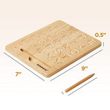 Asweets Montessori Wooden Alphabet Tracing Board,Wood Letter Practicing Board,Double-Sided Boards for Toddlers and Preschool Gifts for Kids Asweets