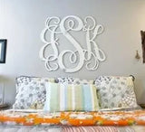 Wooden Craft Cutouts 6in-10in, 3-Letter Wooden Monogram, Unfinished Wood Letters, Nursery Decor, Wood Wall Hanging, Wall Art, DIY, Car Charm Wooden Craft Cutouts