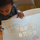 Toddmomy Craft Wood Pieces 100pcs Wooden House Shaped Embellishments Hanging Ornaments, Unfinished Wooden Houses Cutouts Ornaments for Painting, Toddmomy