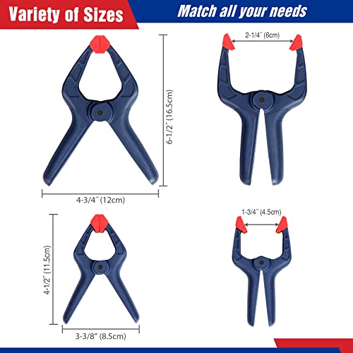 WORKPRO 8-Piece Clamp Set for Woodworking, 4-pack 4-1/2" Mini Bar Clamps and 4 Spring Clamps, Light-Duty Quick-Change Clamp/Spreader with 50 lbs Load WORKPRO