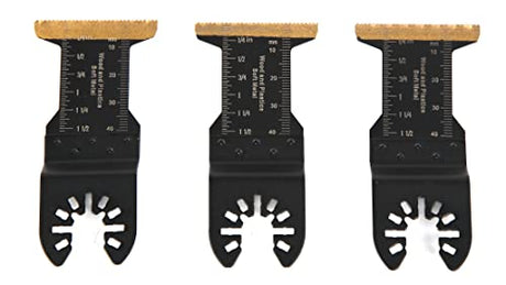 WEN MTB345 3-Piece Oscillating Multi-Tool Bi-Metal Titanium-Coated 45mm Blade Set for Metal and Wood WEN