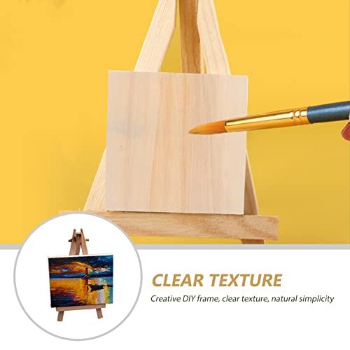 DECHOUS 5pcs Blank Wooden Picture Frame Unfinished Wood DIY Picture Frames Painting Wood Tray Ornament Picture Frame Educational Toys for Kids DECHOUS