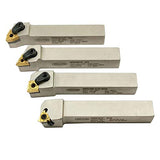 ASZLBYM 3/4'' inch CNC Lathe Indexable Turning Tool Holder with Nickel Plated,CNC Heavy-Duty Metal Lathe Bit Set with Tin Coated Carbide Turning ASZLBYM