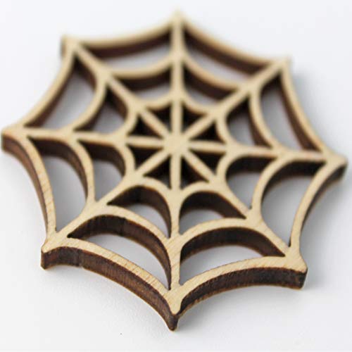 Spider Web Halloween Unfinished Wood Laser Cut Out Cutout Shape Crafts Sign DIY Ready to Paint or Stain Texan Wood Crafts