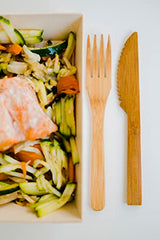 PacknWood -210SAMBQ70 Biodegradable Wood Tray for Serving,charcuterie Tray, Samurai Square Wooden Dish,(2.8 x 2.8") - Case of 200 First