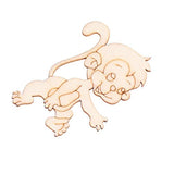 ABOOFAN 60 Pcs Wooden Table Christmas Decor Unfinished Wood Monkey Cutout Shapes Wood Letters Crafts Wood Cutouts for Crafts Unfinished Wooden ABOOFAN