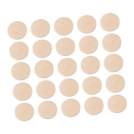 COHEALI 50 Pcs Wood Tag Wood Rounds Wooden Slices for DIY Projects Round Disc Ornament Craft Wood Slices Wooden Circles for Arts Woodsy Decor Tree COHEALI
