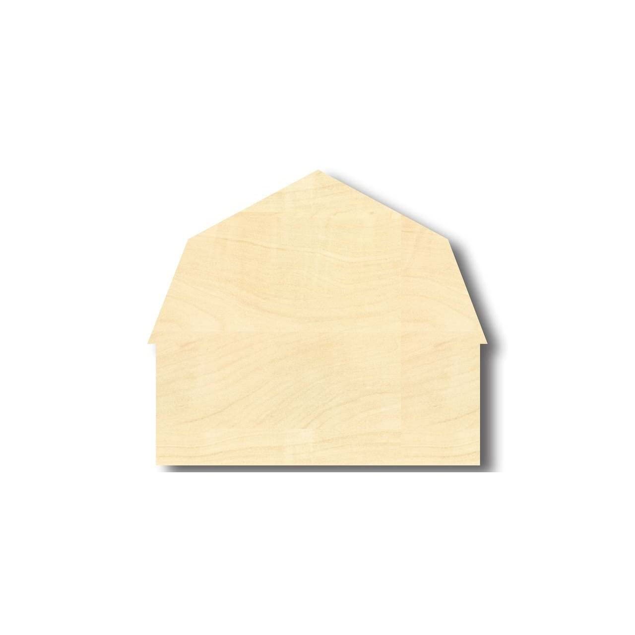 Unfinished Wood Barn Farm Shape - Craft - up to 24" DIY 5" / 1/4" 24 Hour Crafts