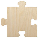 Puzzle Piece Solid Unfinished Wood Shape Piece Cutout for DIY Craft Projects - 1/4 Inch Thick - 4.70 Inch Size Sniggle Sloth