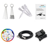 MEEDEN Mini Airbrush Kit, Dual-Action Gravity Feed 0.5mm Airbrush, 12 Colors Airbrush Paint Set, Multi-Purpose Portable Compressor Set for Art Craft, MEEDEN