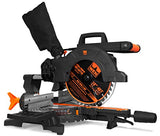 WEN MM1011T 15-Amp 10-Inch Single Bevel Compact Sliding Compound Miter Saw with Laser, Black WEN