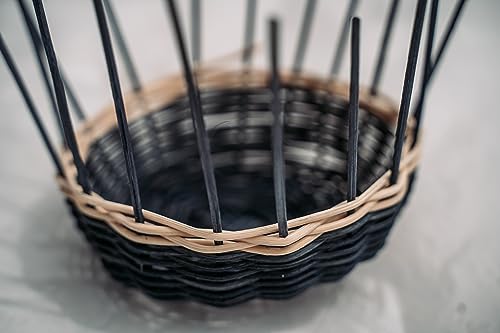 Appalachian Basketry Basket Making Kit Woven with Navy Blue and Natural Colored Reed WoodArtSupply
