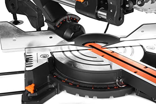 WEN MM1015 15-Amp 10-Inch Dual Bevel Sliding Compound Miter Saw with LED Cutline Multi-color WEN