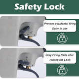 Woodpecker 14 Gauge Pneumatic Concrete Nail Gun ST38H with Safety Lock, 3/4-Inch to 1-1/2-Inch Length Air Power Concrete T Nailer Heavy Duty Concrete KAMSIN