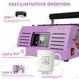 Tumbler Mug Heat Press Machine,11-30oz Cup Heat Transfer Machine DIY Heat Transfer Vinyl Sublimation Straight Blank Skinny Tumbler Glass Jar Can for ENPAP