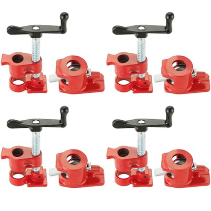 Acymner Wood Gluing Pipe Clamp Set | 1/2" Heavy Duty Woodworking Cast Iron Pipe Clamps Quick Release Pipe Wood Clamps (4 Pack, 1/2") - WoodArtSupply