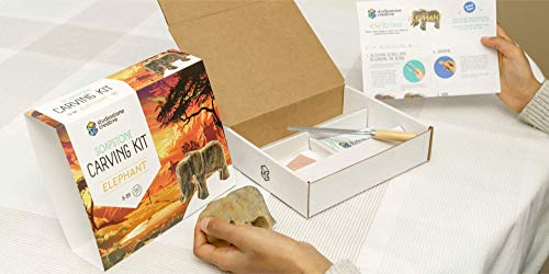 Studiostone Creative DIY Arts & Crafts Carving Kit Kids Adults Elephant Sculpture Soapstone Studiostone Creative