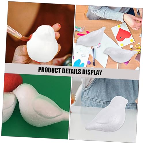 TEHAUX 6pcs Bird Foam White Embryo White Brick Christmas Child TEHAUX