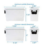 Logix 12535 Stackable Craft Storage Box with Handle, Locking Art Supply , Plastic Containers with Lids, Craft Organizer , Frost Logix