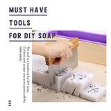 DIY Soap Making Kit, Soap Making Supplies with 3.3 lbs Soap Base, Soap Mold, Glass Measuring Cup, Liquid Dyes, Wavy Straight Scraper, Silicone SOLIGT