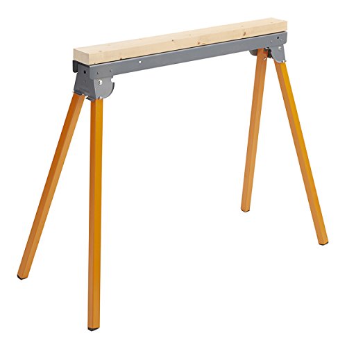 Bora Portamate All Steel Folding Sawhorse PM-3300 33" Tall Fold-Up Heavy Duty Saw Horse. Fully Assembled, 500 Lb. Capacity & Quickly Folds Up For Bora