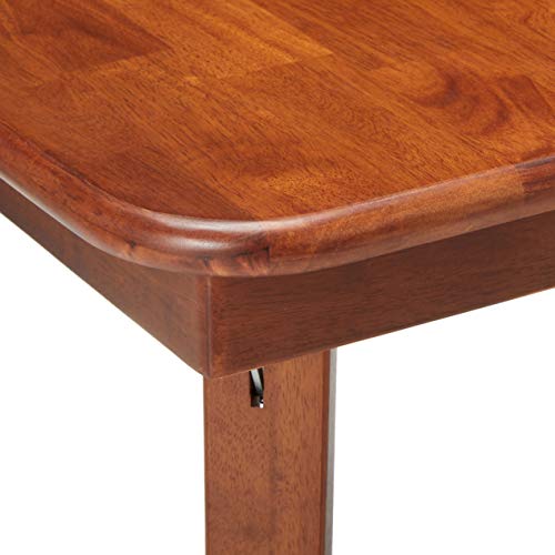 STAKMORE Straight Edge 32" Square Folding Card Table, Cherry Finish MECO