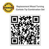 VINWOX 20" Full Size 4 PCS Carbide Wood Lathe Turning Tool Set, Carbide Wood Lathe Chisel Set, Carbide Lathe Turning Tool, Carbide Turning Tool VINWOX