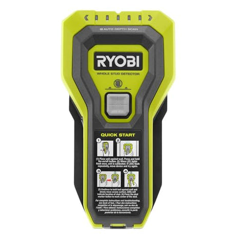 RYOBI Stud Finder with multiple LED's to indicate the full width of the stud. One-handed operation, ESF5002 Ryobi