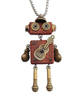 joymiao Wood Pendant Necklace Steampunk Necklace Chunky Gold Necklace Western Long Wooden Neckalce Hippie Choker Necklaces for Women joymiao