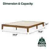 ZINUS Lucinda Solid Wood Platform Bed Frame – Queen, No Box Spring Required, Easy Assembly Zinus