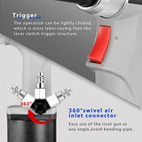 KIARUO Pneumatic Rivet Gun 3/16" 5/32" 1/8" 3/32",KR-S50 with 1 Set of Extra Jaws, Air Hydraulic Riveter Tool kit for Aluminium, Steel and Stainless KIARUO