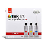 KINGART 505-24 12 mL Unique Colors Acrylic Paint (Set of 24), Assorted KINGART