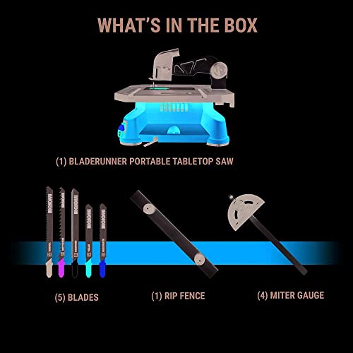 Worx WX572L 5.5 Amp BladeRunner Portable Electric Table Top Saw - WoodArtSupply