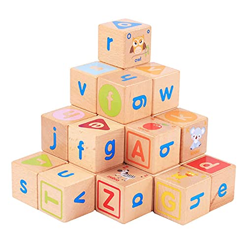 HOIGON 20 PCS 2 Inch Wooden Cubes Unfinished Wood Blocks, Natural Premium Square Blank Wooden Block for Craft Decorating Puzzle Painting Making DIY