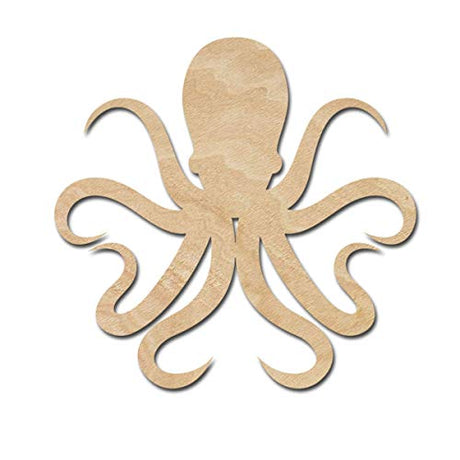 Octopus Wood Cutouts for crafts, Laser Cut Wood Shapes 5mm thick Baltic Birch Wood, Multiple Sizes Available Elliefont Styles