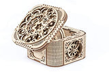 UGEARS Mechanical Models 3-D Wooden Puzzle - Treasure Box w/Key (Secret Hidden Puzzle) Idea Wood Puzzles for Adult UGears