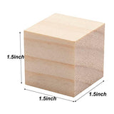 Unfinished Wooden Blocks for Crafts 1.5 inch 10PCS Natural Solid Wood Blocks for Crafting, Blank Wooden Square Blocks Large Wood Cubes for Baby Coowayze