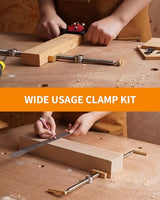 DAYDOOR Bench Dog Clamp, 3/4'' Dog Hole Clamp for Woodworking, Upgraded Adjustable Workbench Stop with Brass Handle (19mm, 2 Pack) DAYDOOR