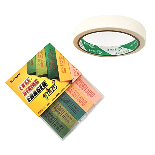 Baroque Fret Erasers for Guitar, Suitable for Guitar Strings & Fret Polishing Abrasive, Fret Erasers Kit, Set of 5,High-Quality Luthier Tools Lao Cheng Ren